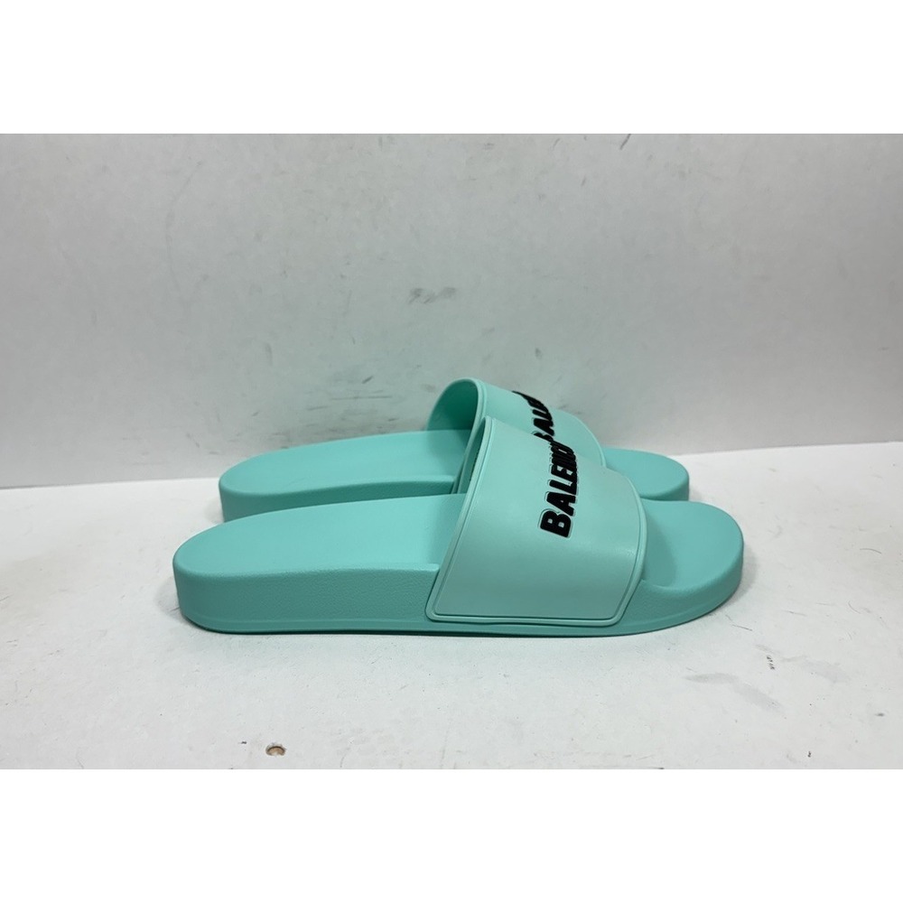 Balenciaga Pool Slides Mint Women's Size 9 / Men's Size 6 Slip On Sandals